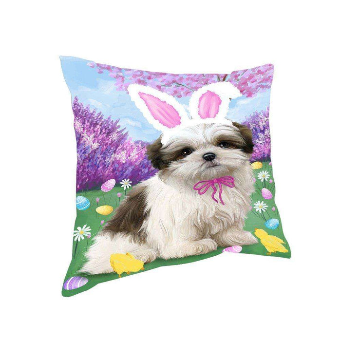 Malti Tzu Dog Easter Holiday Pillow PIL53144