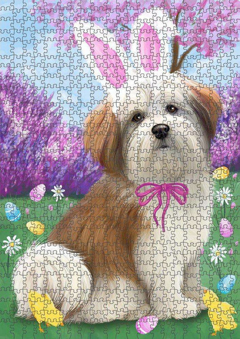 Malti Tzu Dog Easter Holiday Puzzle with Photo Tin PUZL51501