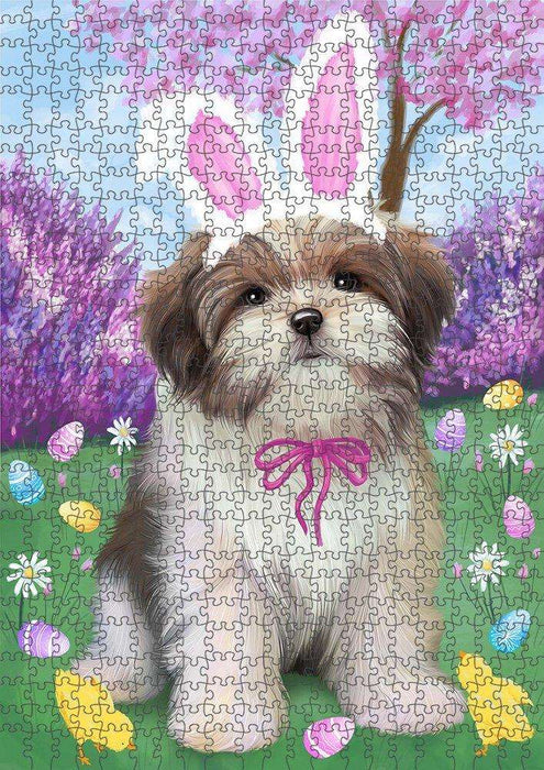 Malti Tzu Dog Easter Holiday Puzzle with Photo Tin PUZL51513