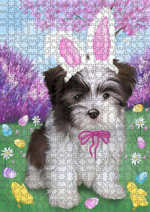 Malti Tzu Dog Easter Holiday Puzzle with Photo Tin PUZL51516