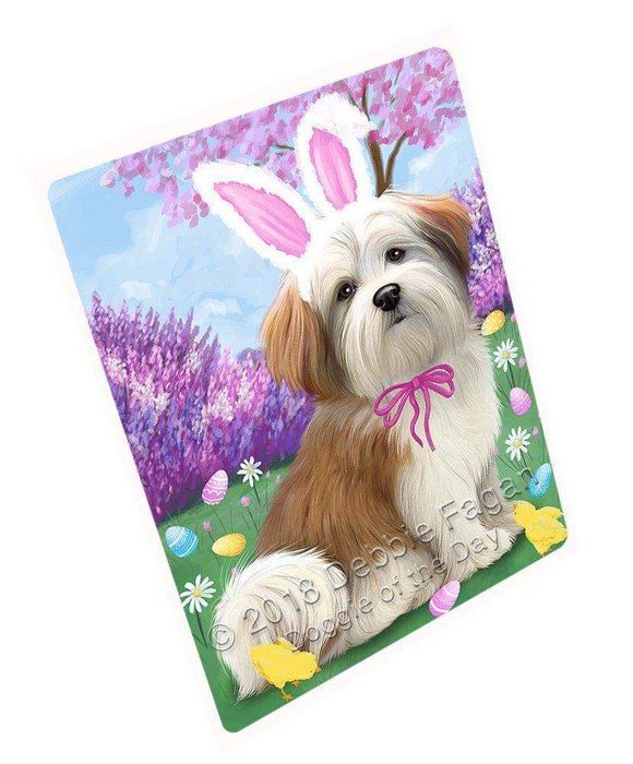 Malti Tzu Dog Easter Holiday Tempered Cutting Board C51825