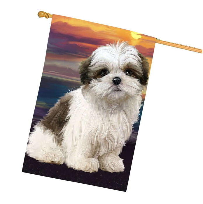 Malti Tzu Dog House Flag FLG48521