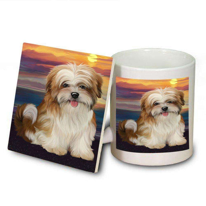 Malti Tzu Dog Mug and Coaster Set MUC48501
