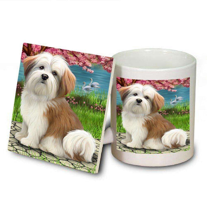 Malti Tzu Dog Mug and Coaster Set MUC48503