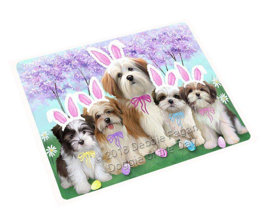 Malti Tzus Dog Easter Holiday Tempered Cutting Board C51828