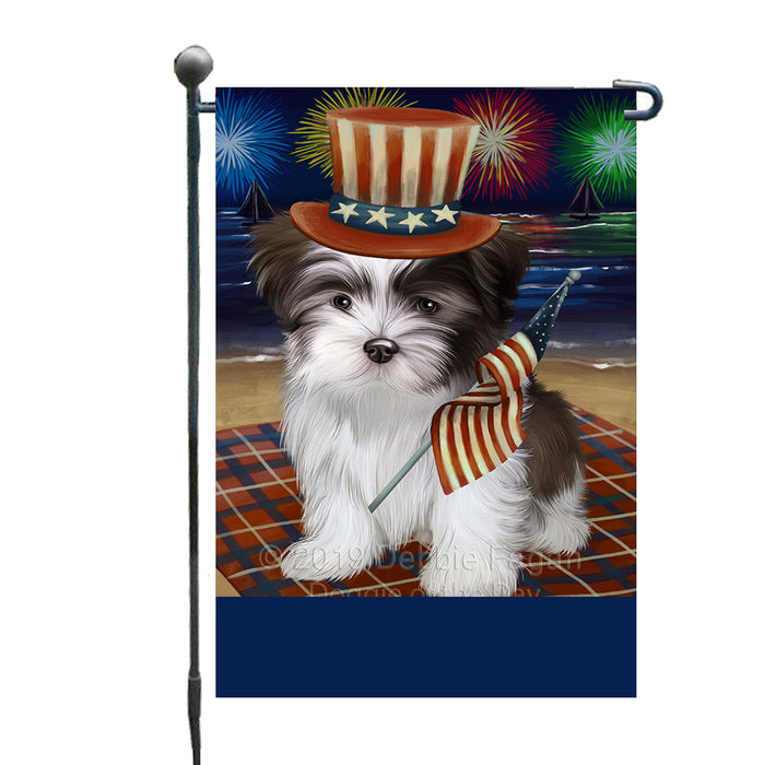 Personalized 4th of July Firework Malti Tzu Dog Custom Garden Flags GFLG-DOTD-A57982