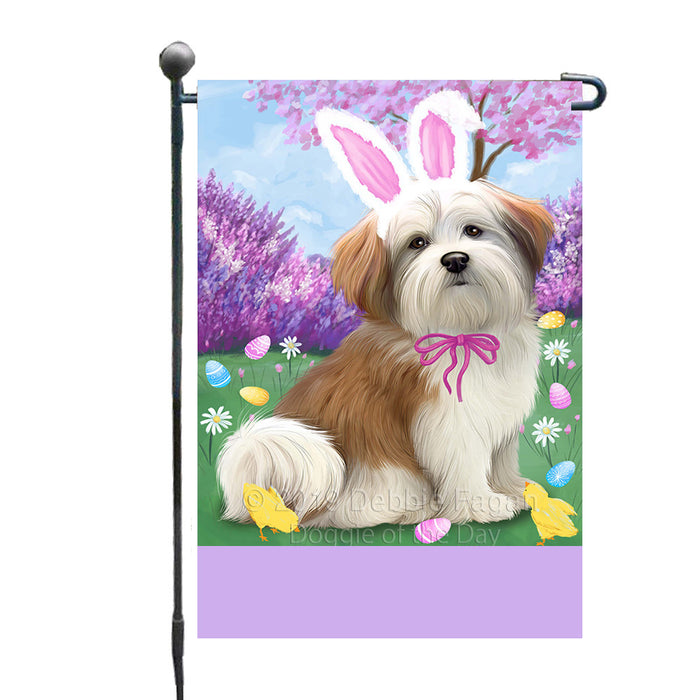 Personalized Easter Holiday Malti Tzu Dog Custom Garden Flags GFLG-DOTD-A58921