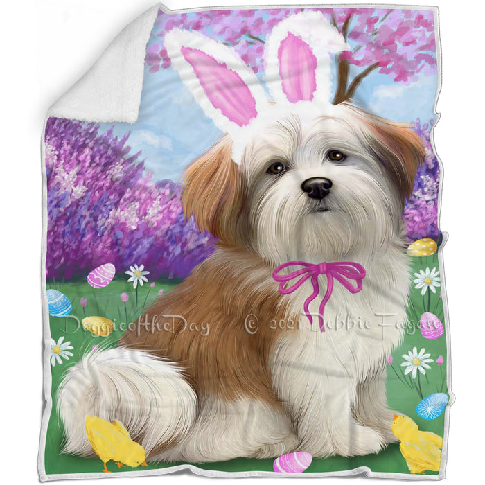 Malti Tzu Dog Easter Holiday Blanket BLNKT59475