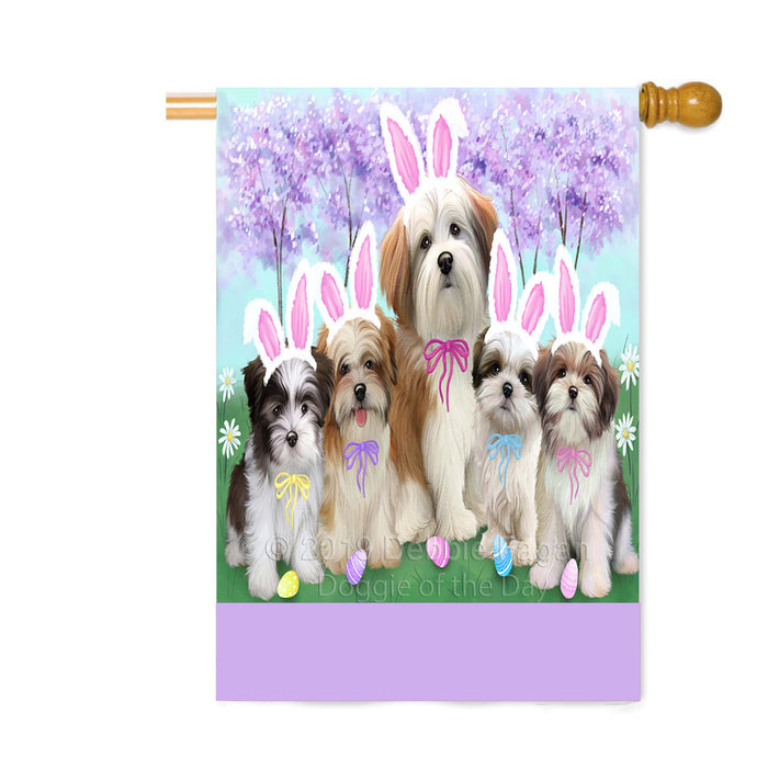 Personalized Easter Holiday Malti Tzu Dogs Custom House Flag FLG-DOTD-A58978