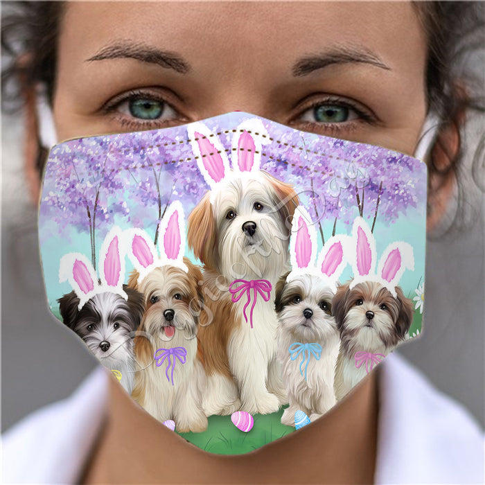 Easter Holiday Malti Tzu Dogs Face Mask FM49617