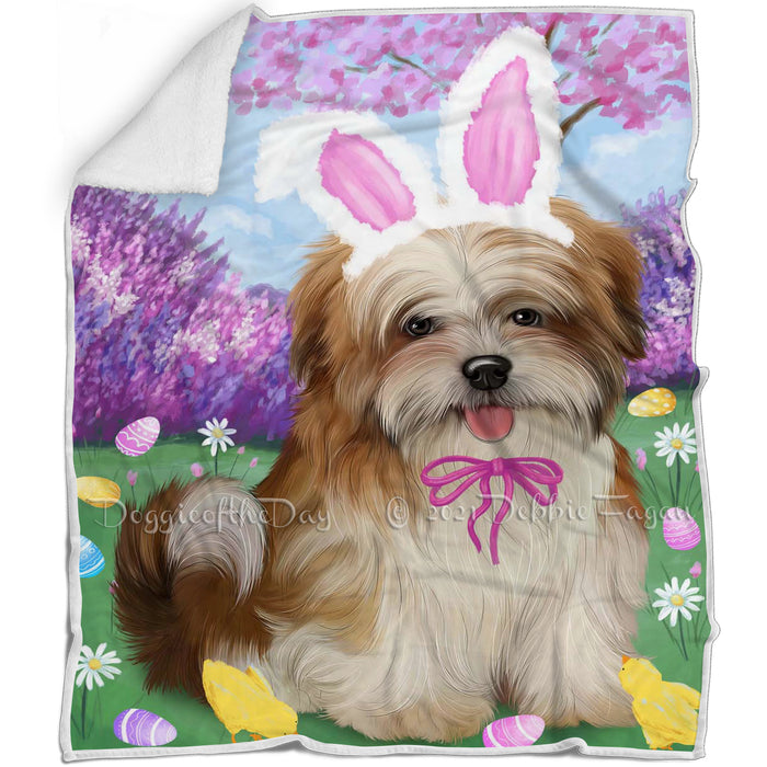 Malti Tzu Dog Easter Holiday Blanket BLNKT59493