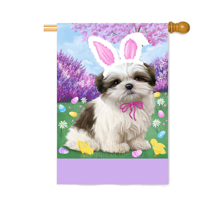 Personalized Easter Holiday Malti Tzu Dog Custom House Flag FLG-DOTD-A58980