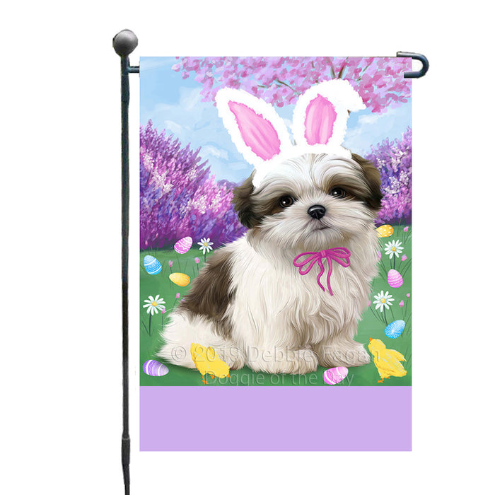 Personalized Easter Holiday Malti Tzu Dog Custom Garden Flags GFLG-DOTD-A58924