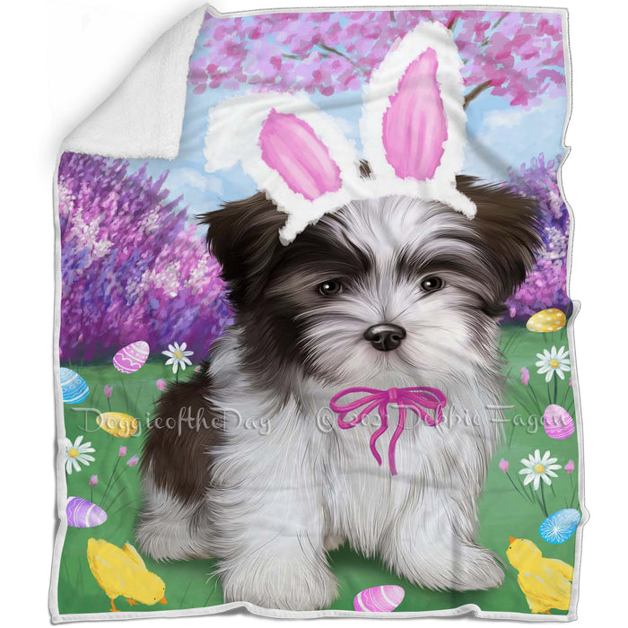 Malti Tzu Dog Easter Holiday Blanket BLNKT59520