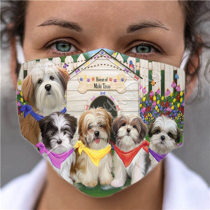 Spring Dog House Malti Tzu Dogs Face Mask FM48815