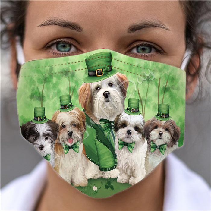 St. Patricks Day Irish Malti Tzu Dogs Face Mask FM50168