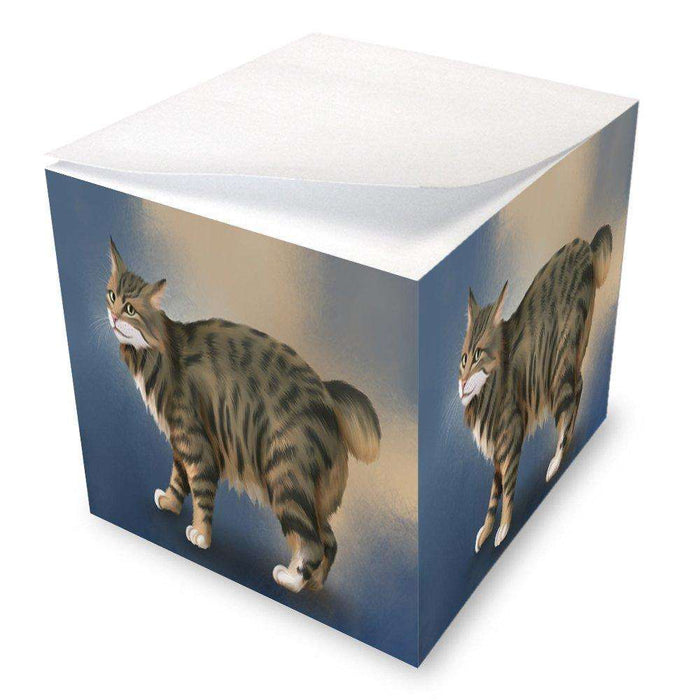 Manx Cat Note Cube