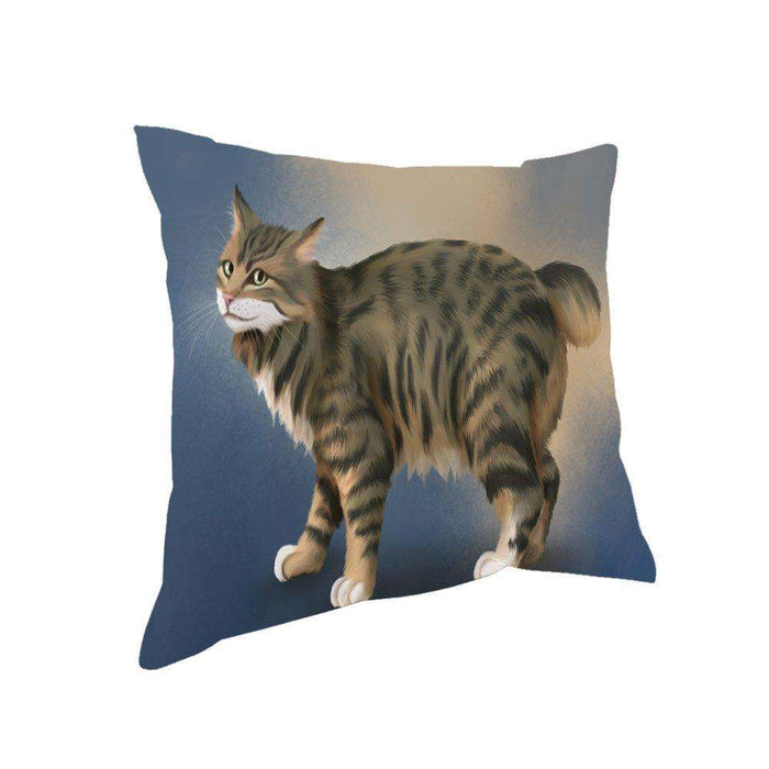 Manx Cat Throw Pillow