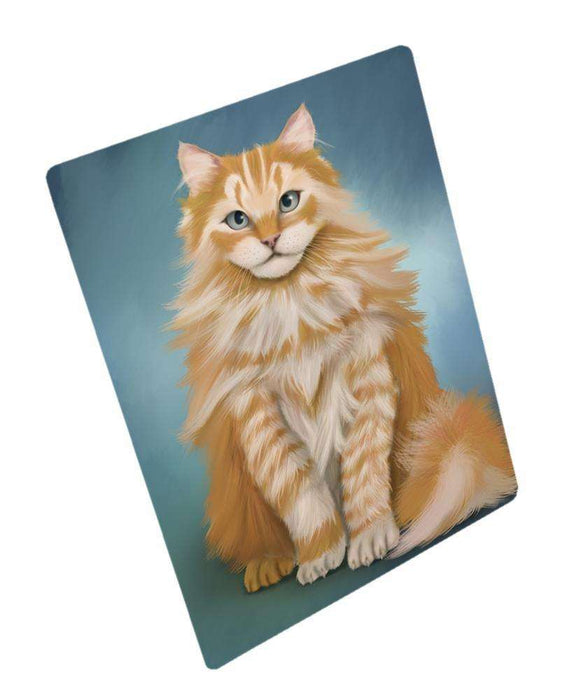 Marmalade Siberian Cat Art Portrait Print Woven Throw Sherpa Plush Fleece Blanket (37x57 Sherpa)