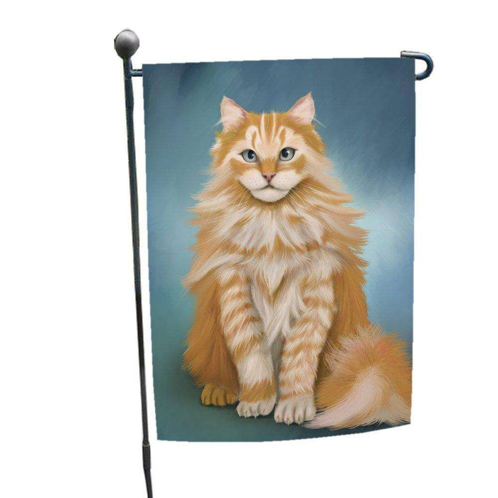 Marmalade Siberian Cat Garden Flag