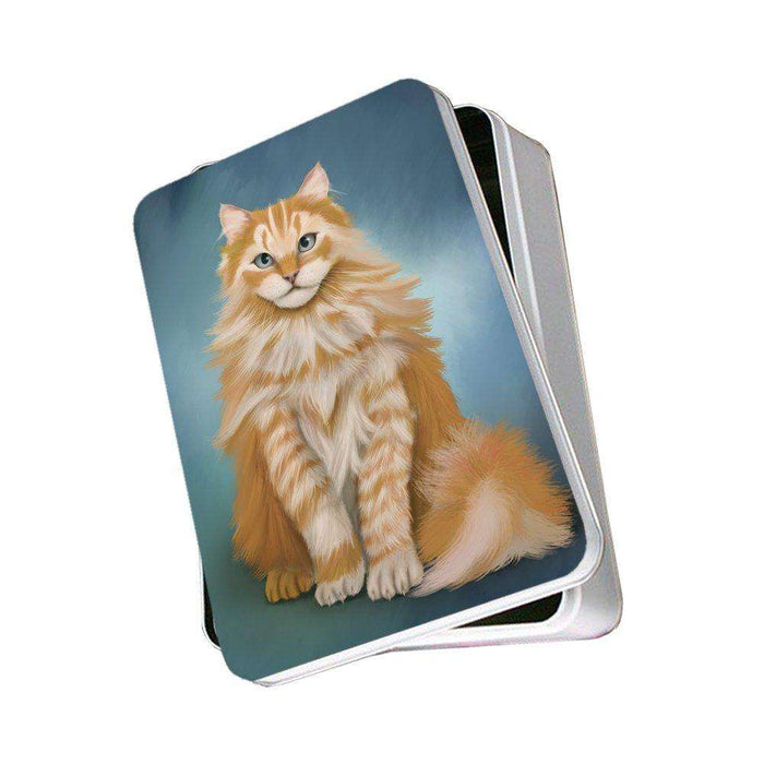 Marmalade Siberian Cat Photo Tin