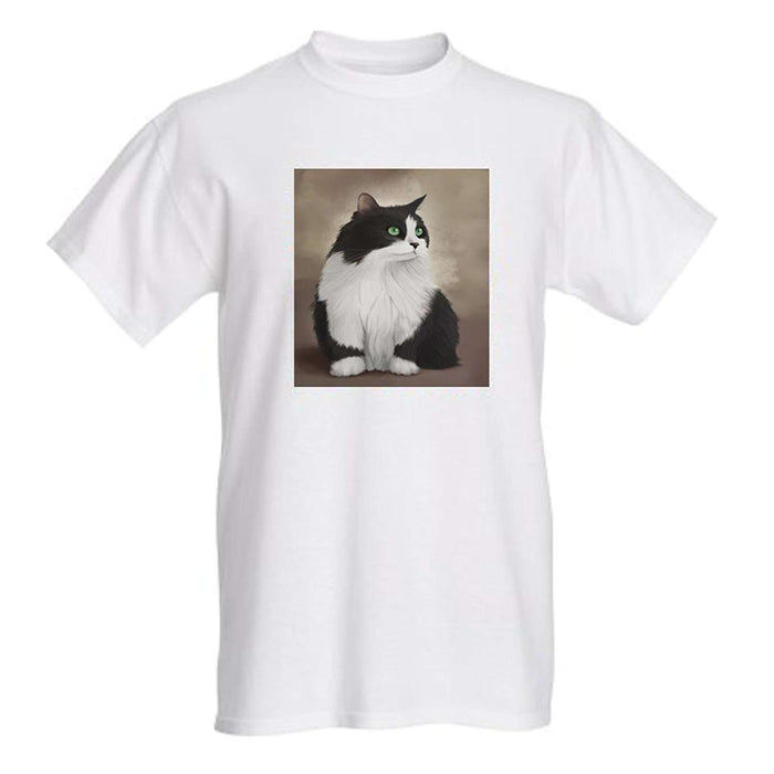 Men's Black And White Persian Cat T-Shirt