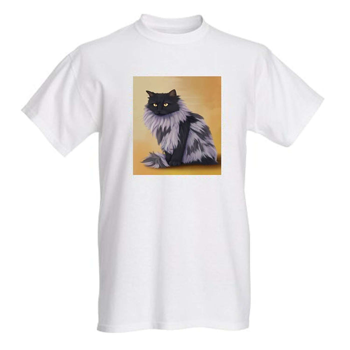 Men's Black Smoke Norwegian Forest Cat T-Shirt