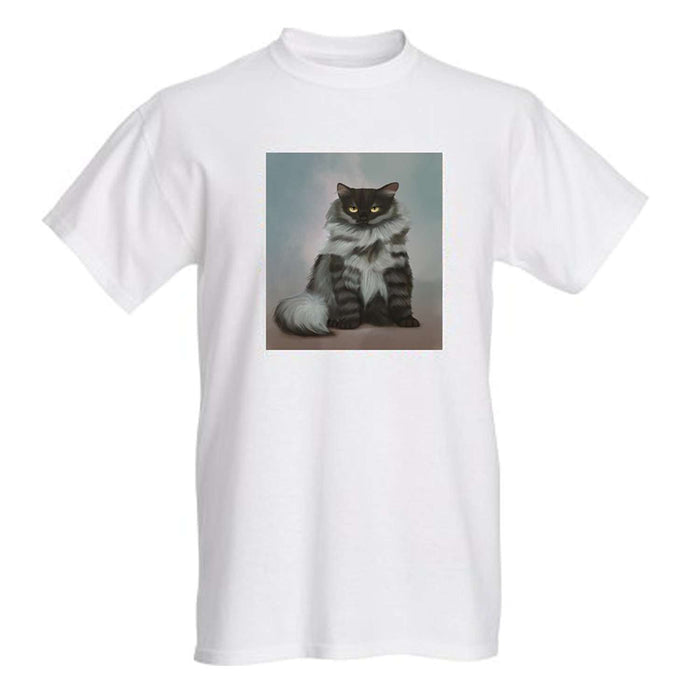 Men's Black Smoke Siberian Cat T-Shirt