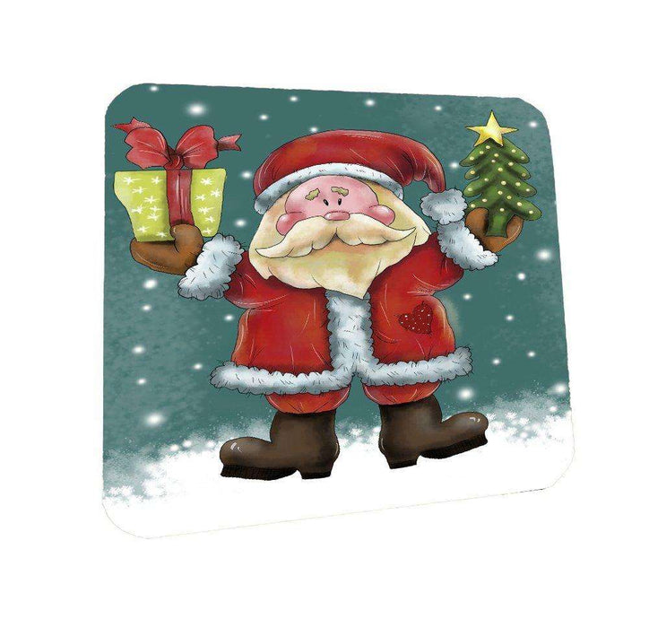 Merry Christmas Happy Holiday Coasters Set of 4