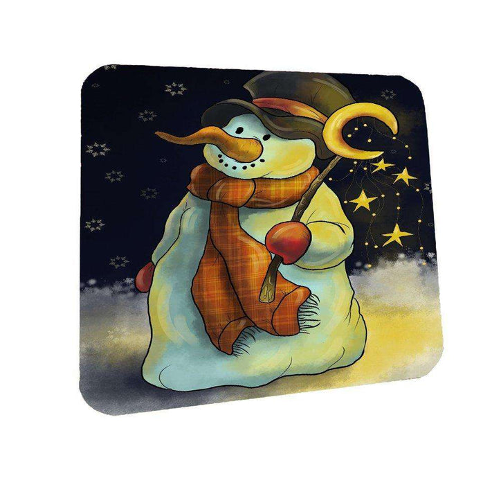 Merry Christmas Happy Holiday Coasters Set of 4