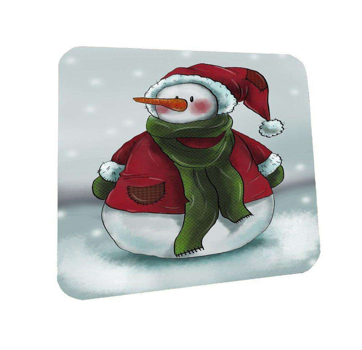 Merry Christmas Happy Holiday Coasters Set of 4