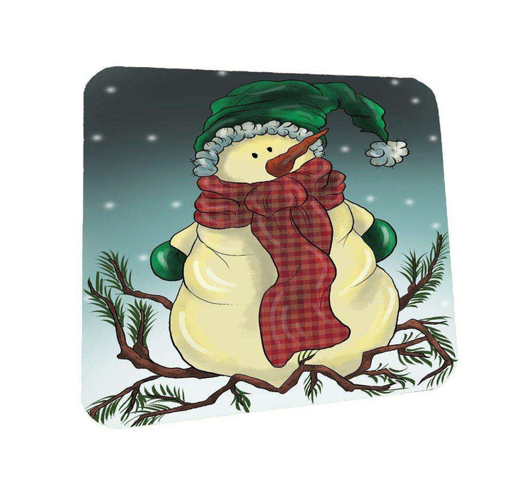 Merry Christmas Happy Holiday Coasters Set of 4