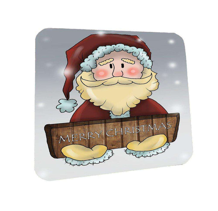 Merry Christmas Happy Holiday Coasters Set of 4