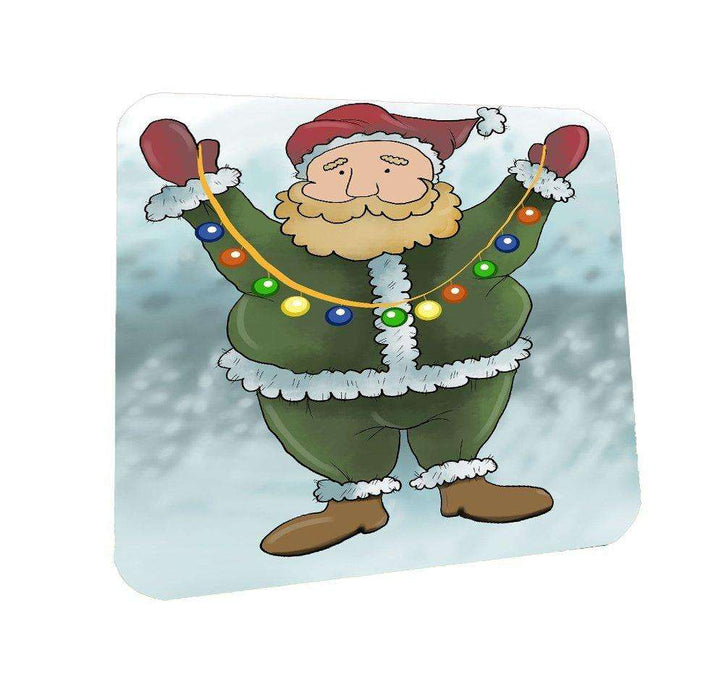 Merry Christmas Happy Holiday Coasters Set of 4