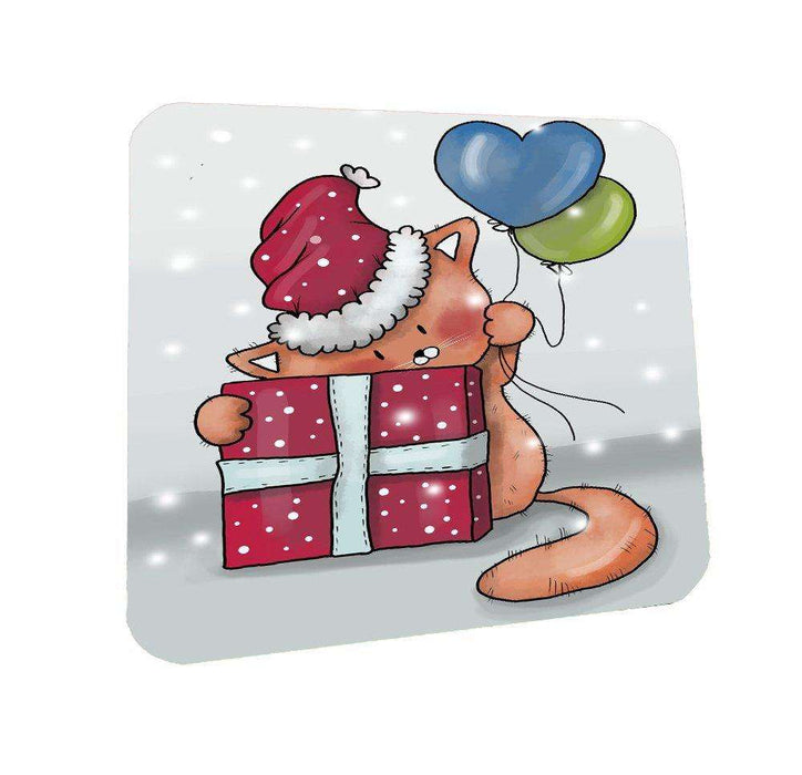 Merry Christmas Happy Holiday Coasters Set of 4