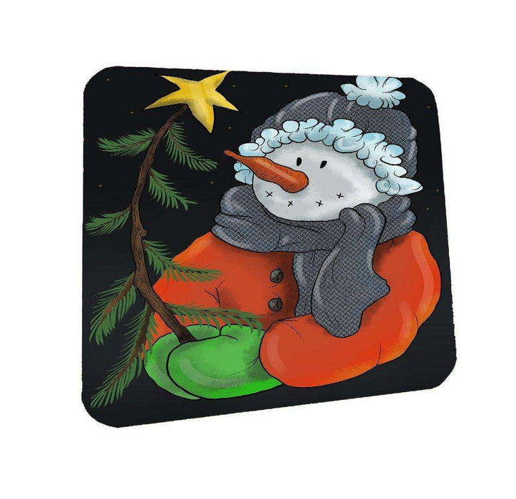 Merry Christmas Happy Holiday Coasters Set of 4