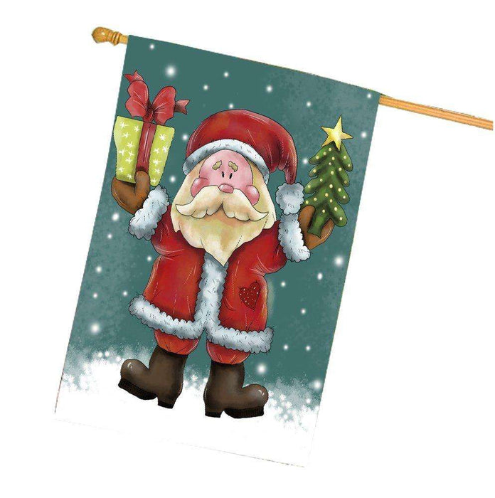 Merry Christmas Happy Holiday House Flag