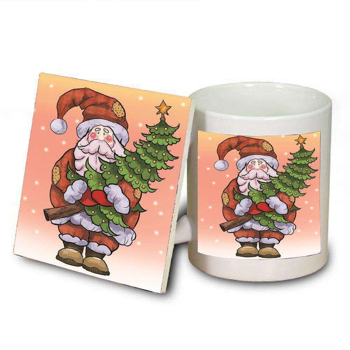 Merry Christmas Happy Holiday Mug and Coaster Set