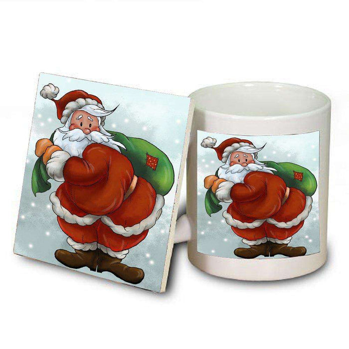 Merry Christmas Happy Holiday Mug and Coaster Set