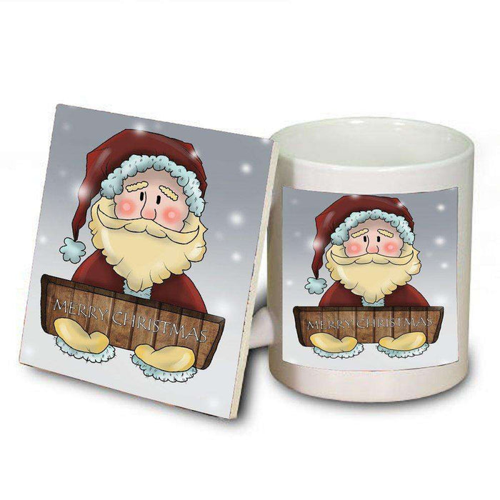 Merry Christmas Happy Holiday Mug and Coaster Set