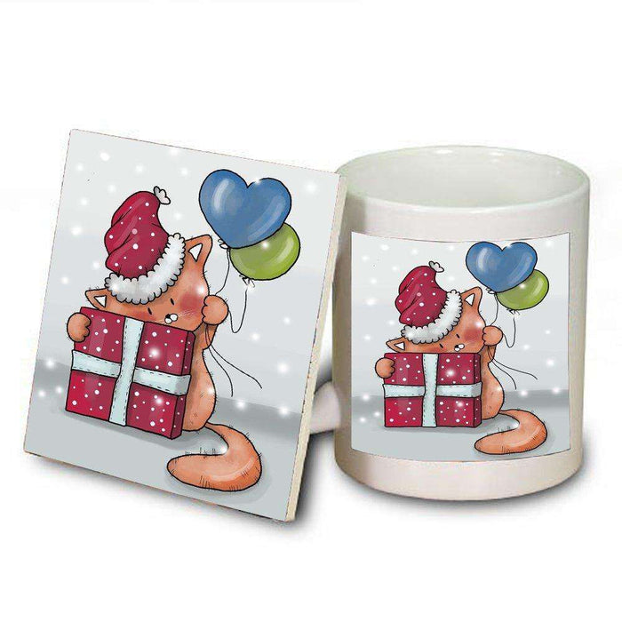 Merry Christmas Happy Holiday Mug and Coaster Set