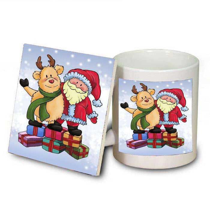 Merry Christmas Happy Holiday Mug and Coaster Set