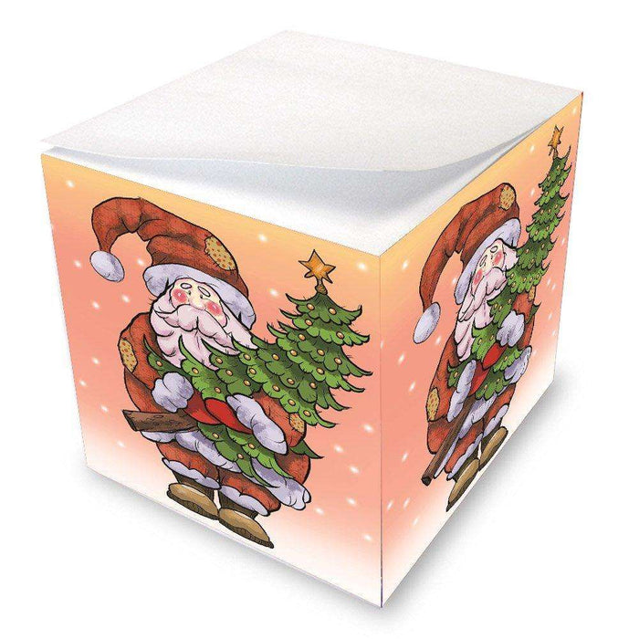 Merry Christmas Happy Holiday Note Cube D377