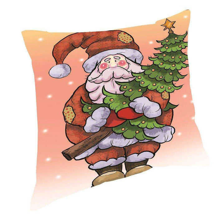 Merry Christmas Happy Holiday Throw Pillow