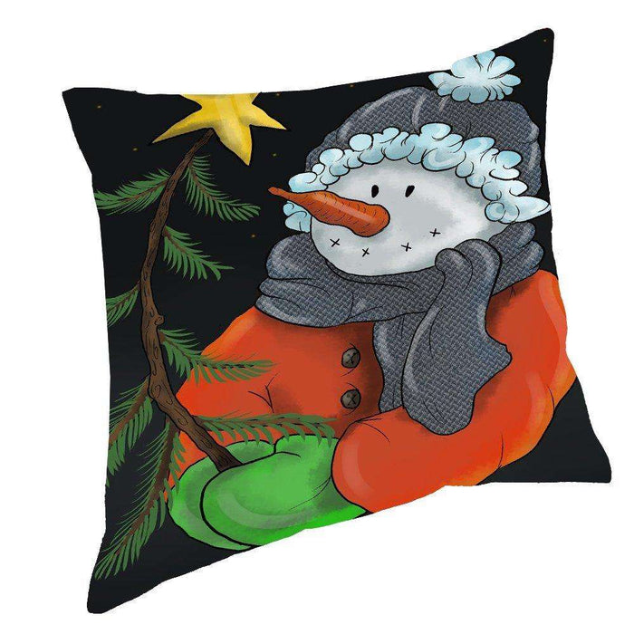 Merry Christmas Happy Holiday Throw Pillow