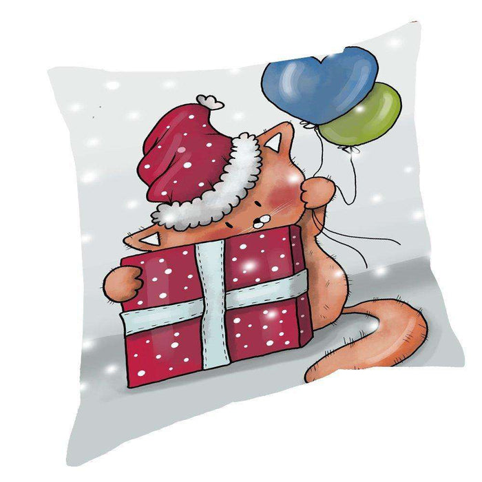 Merry Christmas Happy Holiday Throw Pillow