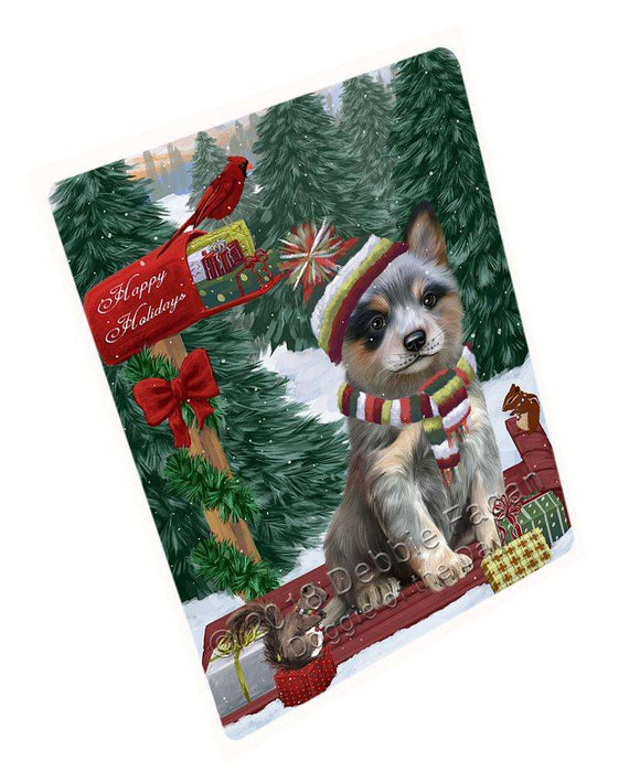 Merry Christmas Woodland Sled Blue Heeler Dog Cutting Board C69708