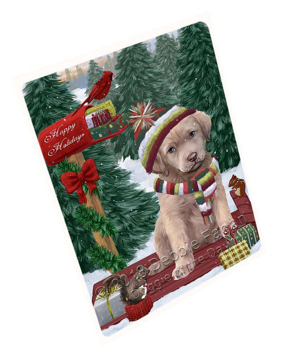 Merry Christmas Woodland Sled Chesapeake Bay Retriever Dog Cutting Board C69813