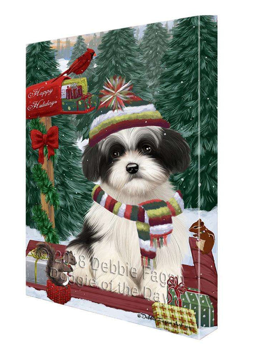 Merry Christmas Woodland Sled Havanese Dog Canvas Print Wall Art Décor CVS114488