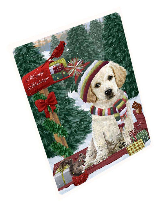 Merry Christmas Woodland Sled Labrador Retriever Dog Cutting Board C70020